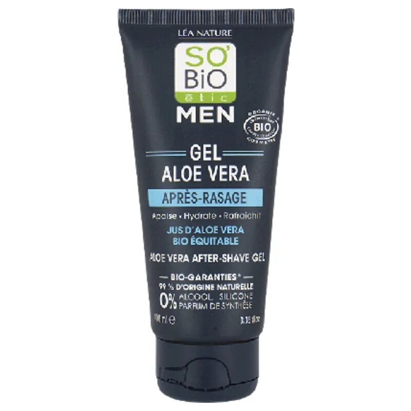 SO'BIO ETIC MEN Gel Aloe Vera Après-Rasage | 100 ml