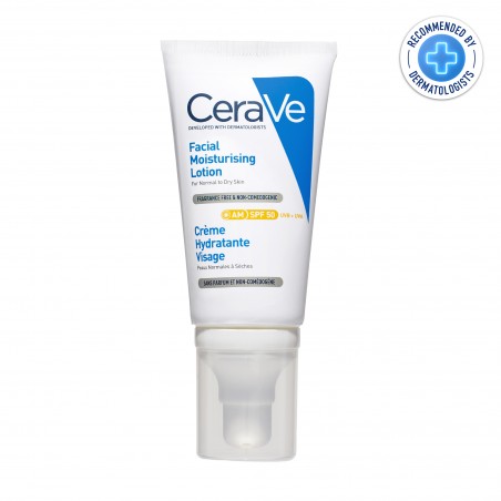 CeraVe crème hydratante visage SPF50 peaux normales à sèches | 52ml