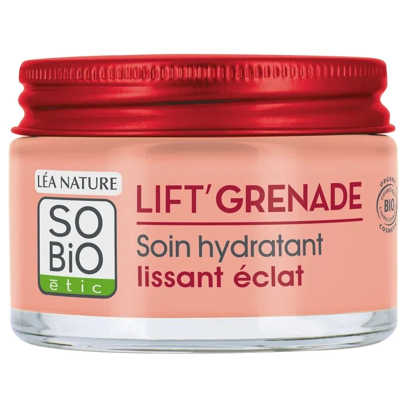 SO'BIO ETIC Lift'Grenade Soin Hydratant Lissant Éclat | 50 ml