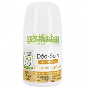 SO'BIO ETIC Déo-soin nutrition+ Roll-on Karité | 50 ml