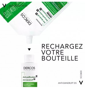 Vichy Dercos Eco-Recharge Shampoing Traitant Anti-Pelliculaire Cheveux Secs | 500 ml