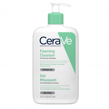 CeraVe Gel Moussant Nettoyant Peau Normale à Grasse | 473ml