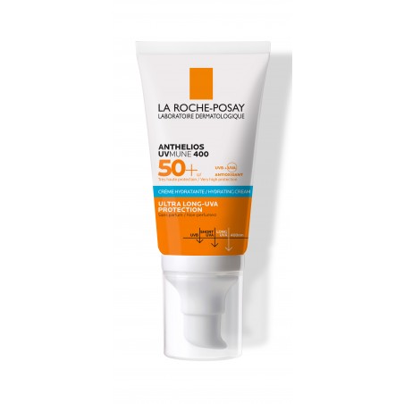 La Roche-Posay Anthelios UVMune 400 Crème Solaire Invisible | Peaux Sensibles Normales À Sèches | 50ml