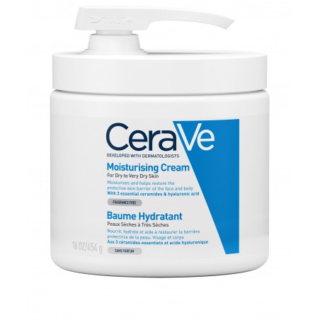 CeraVe Baume Hydratant Nourrissant Peau Sèche à Très Sèche Avec Pompe| 454g