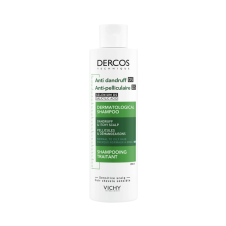 Vichy Dercos Shampoing Traitant Anti-Pelliculaire Cheveux Gras| 200 ml