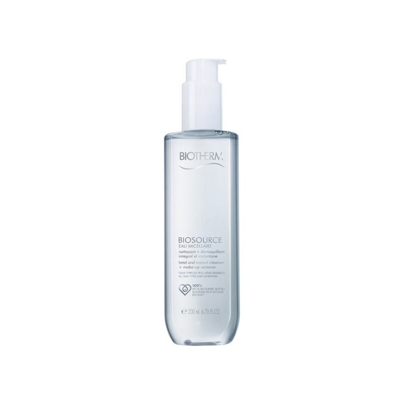 BIOTHERM BIOSOURCE EAU MICELLAIRE NETTOYANT + DÉMAQUILLANT INTÉGRAL ET INSTANTANÉE 200ML