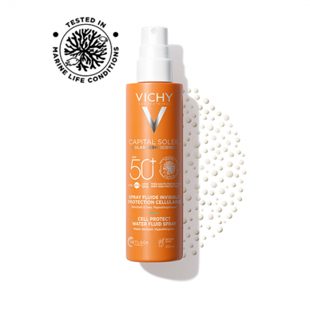VICHY Capital Soleil Spray Fluide Invisible Protection Cellulaire spf 50+ | 200 ml