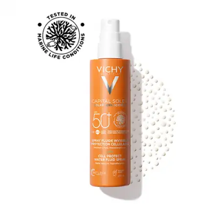 VICHY Capital Soleil Spray Fluide Invisible Protection Cellulaire spf 50+ | 200 ml