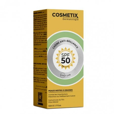 COSMETIX DERMATOLOGIE soin 2 en 1 anti-brillance SPF50 50ml