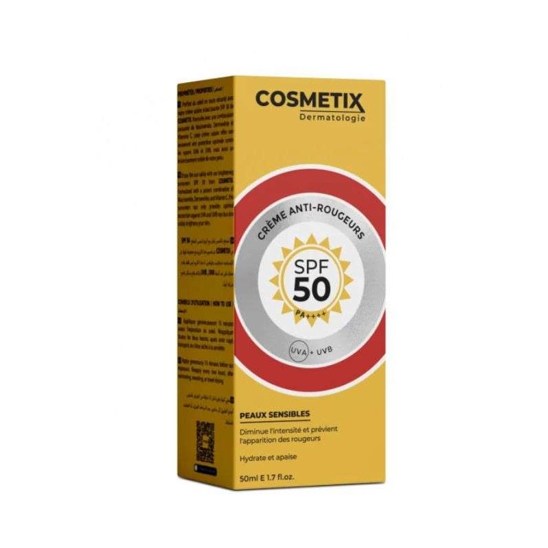 COSMETIX DERMATOLOGIE soin 2 en 1 anti-rougeurs SPF50 50ml