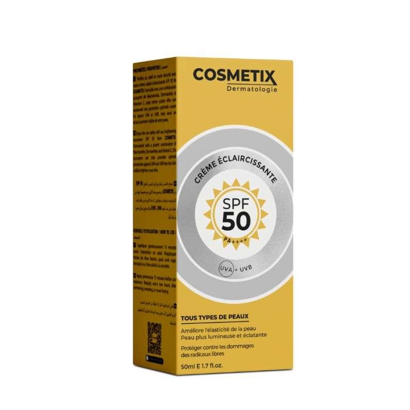 COSMETIX DERMATOLOGIE soin 2 en 1 éclaircissant SPF50 50ml