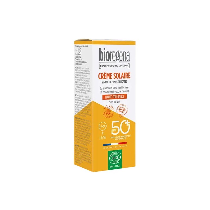 BIOREGENA CREME SOLAIRE Visage et Zones Délicates | 40ml