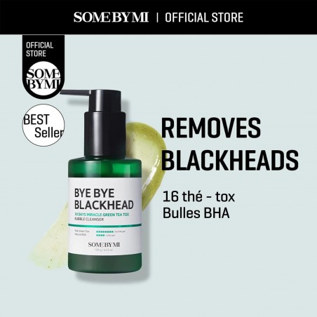 SOME BY MI BYE BYE BLACKHEAD 30 DAYS MIRACLE GREEN TEA TOX BUBBLE CLEANSER | 120G