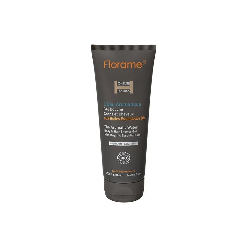 FLORAME homme Gel douche et shampoing 2 en 1 L'eau aromatique | 200 ml