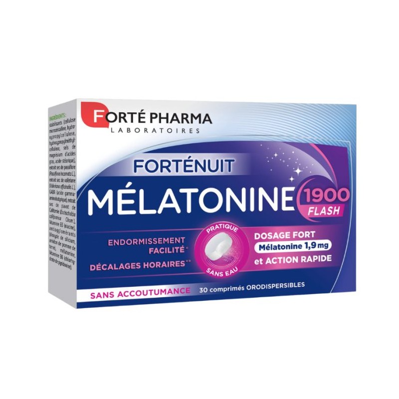 FORTÉ PHARMA Forté Nuit Mélatonine 1900 Flash | 30 comprimés