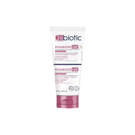 D-BIOTIC ROSABIOTIC crème solaire peaux sensibles à rougeurs Teintée Clair spf 50+ | 75 ml