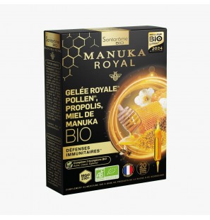 SANTAROME Gelée Royale Pollen Propolis Miel de Manuka Bio 20 Ampoules