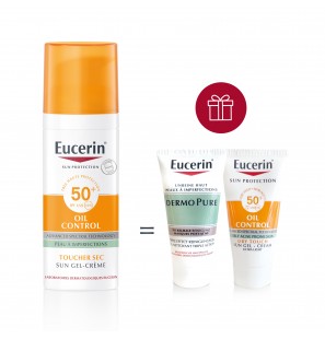 EUCERIN OFFRE SUN TOUCHER SEC gel crème Oil Control spf 50+ | 50 ml