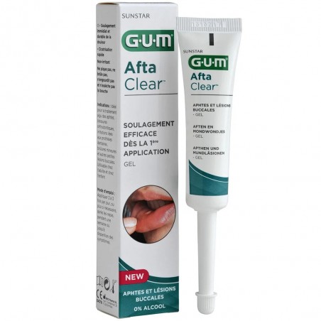 GUM AFTA CLEAR GEL APHTES ET LESIONS BUCCALES 10ML REF 2400