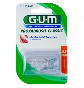 GUM RECHARGE BROSSETTES ULTRA-FINES PAR 8 UNITES 0.9MM REF 412