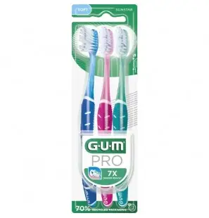 GUM BROSSE A DENTS TECHNIQUE PRO SOFT PACK TRIO REF 525