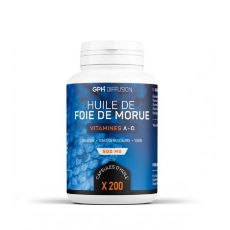 GPH DIFFUSION Huile De Foie De Morue 400 mg | 200 capsules