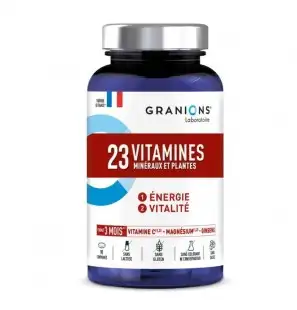 GRANIONS 23 Vitamines Minéraux et Plantes | 90 comprimés