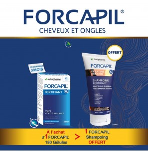 FORCAPIL PACK CHEVEUX ET ONGLES B180 GELULES + FORCAPIL SHAMPOOING FORTIFIANT 200ML