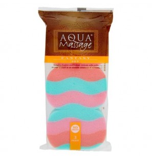 AQUA MASSAGE EPONGE DE BAIN MULTICOLORE B3