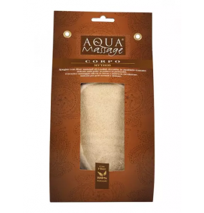 AQUA MASSAGE EPONGE SPUGNA CON FIBRE NATURALI DI LOOFAH RIVESTITA IN MORBIDO TESSUTO