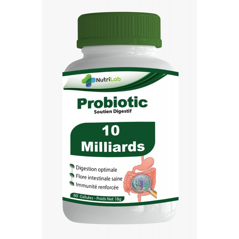 NUTRILAB PROBIOTIC 10 MILLIARDS B60 GELULES NUTRILAB PROBIOTIC 10 MILLIARDS B60 GELULES