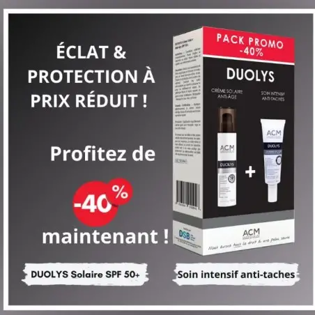 ACM OFFRE DUOLYS écran solaire anti-âge spf 50 + DUOLYS soin intensif anti tâche 40 ml