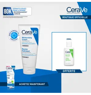 CeraVe Offre Baume Hydratant Nourrissant 177ml +  crème moussante nettoyante 20ml OFFERTE