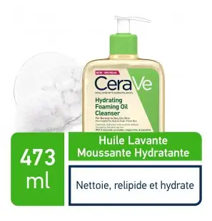 CeraVe Offre Huile Lavante Moussante Hydratante 473ml + Baume hydratant 5ml OFFERT