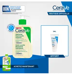 CeraVe Offre Huile Lavante Moussante Hydratante 473ml + Baume hydratant 5ml OFFERT