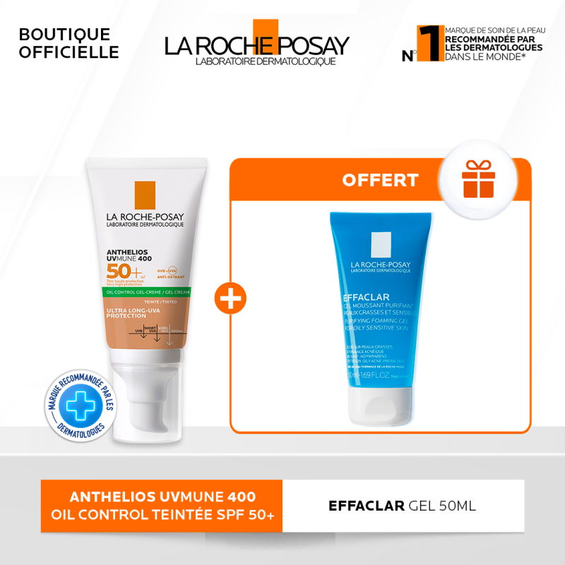 La Roche-Posay Offre Anthelios UVMune 400 Oil Control Gel Crème Solaire Teintée| Peaux Normales À Mixtes | 50ml La Roche-Posay Offre Anthelios UVMune 400 Oil Control Gel Crème Solaire Teintée| Peaux Normales À Mixtes | 50ml