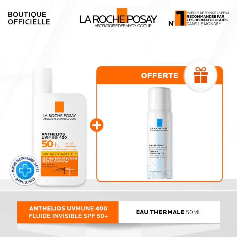La Roche-Posay Offre Anthelios UVMune 400 Fluide Invisible Solaire SPF50+ Peau Sensible | 50ml La Roche-Posay Offre Anthelios UVMune 400 Fluide Invisible Solaire SPF50+ Peau Sensible | 50ml