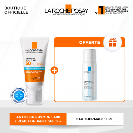 La Roche-Posay Offre Anthelios UVMune 400 Crème Solaire Invisible | Peaux Sensibles Normales À Sèches | 50ml