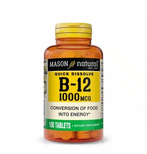 MASON NATURAL B12 1000MCG QUICK DISSOLVE B100 CAPSULES