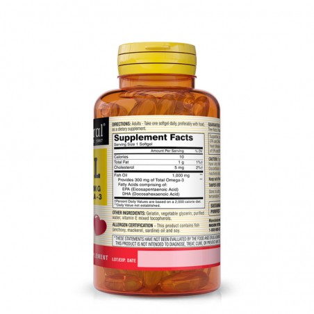 MASON NATURAL FISH OIL 1000MG/300MG OMEGA-3 B60 CAPSULES
