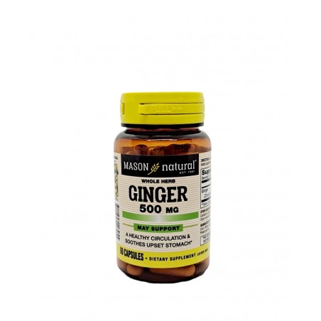 MASON NATURAL GINGER 500MG B60 CAPSULES