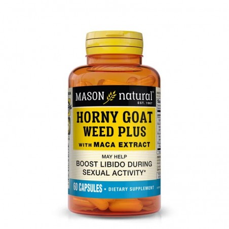 MASON NATURAL HORNY GOAT WEED PLUS WHIT MACA B60 CAPSULES