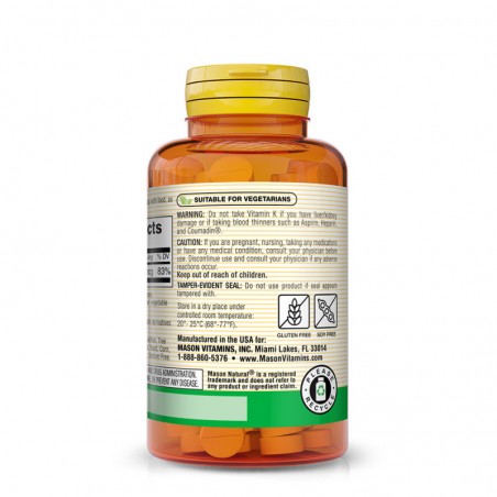 MASON NATURAL VITAMIN K 100 MCG B100 COMP