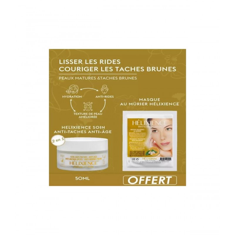 HELIABRINE HELIXIANCE WHITE SOIN A.T 50ML + MASQUE ECLAIRCISSANT 30G HELIABRINE HELIXIANCE WHITE SOIN A.T 50ML + MASQUE ECLAIRCISSANT 30G