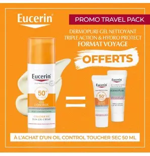 EUCERIN OFFRE SUN TOUCHER SEC gel crème Oil Control spf 50+ | 50 ml