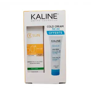 KALINE PACK K. Sun Ecran Fluide Teinte Clair Peaux Mixtes a Grasses 50ml+k.aqua Cold Creme
