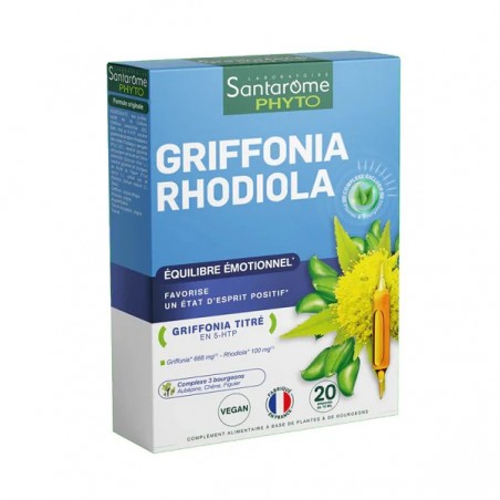 SANTAROME GRIFFONIA RHODIOLA B20 AMPOULES