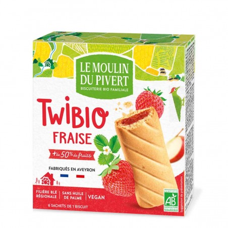 LE MOULIN DU PIVERT TWIBIO AU FRAISE B6 ETUIS 150G