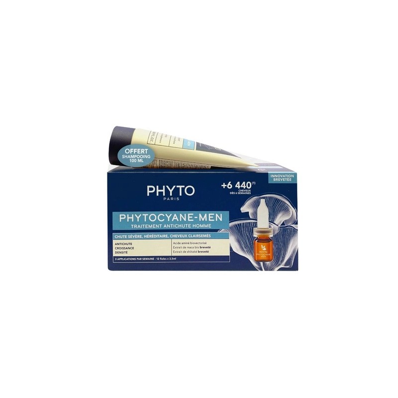 PHYTOCYANE MEN TRAITEMENT ANTI-CHUTE HOMME CHUTE SEVERE B12 AMPOULES PHYTOCYANE MEN TRAITEMENT ANTI-CHUTE HOMME CHUTE SEVERE B12 AMPOULES