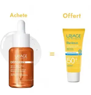 URIAGE PACK DEPIDERM SERUM ANTI-TACHES 30ML + BARIESUN FLUIDE ANTI-TACHE SPF50+ 40ML